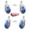 Service Caster 5 Inch Blue Polyurethane Wheel Swivel 12mm Threaded Stem Caster Brake, 2PK SCC-TS20S514-PPUB-BLUE-TLB-M1215-2S2 - alternate 3